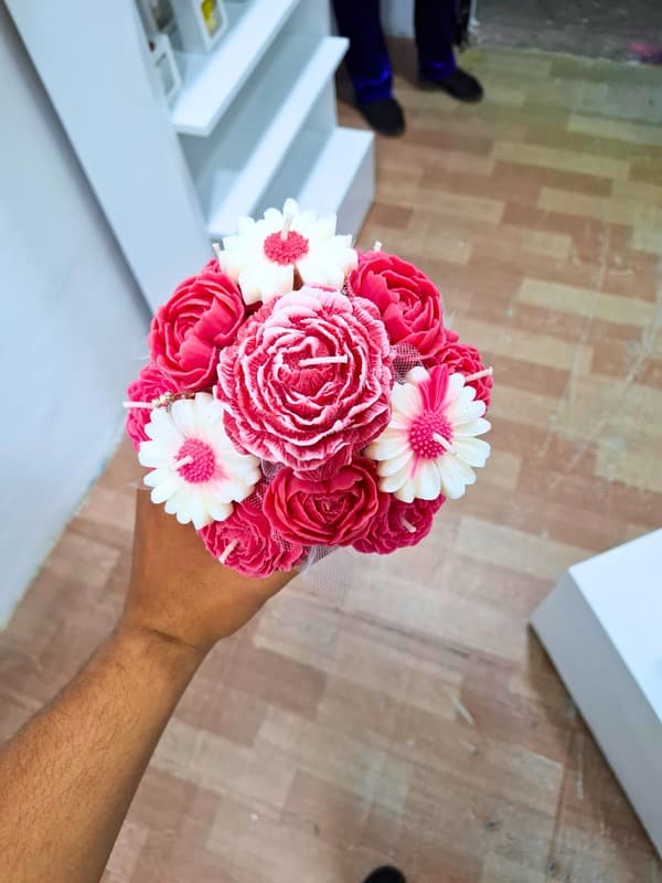 Bouquet en rojo y blanco