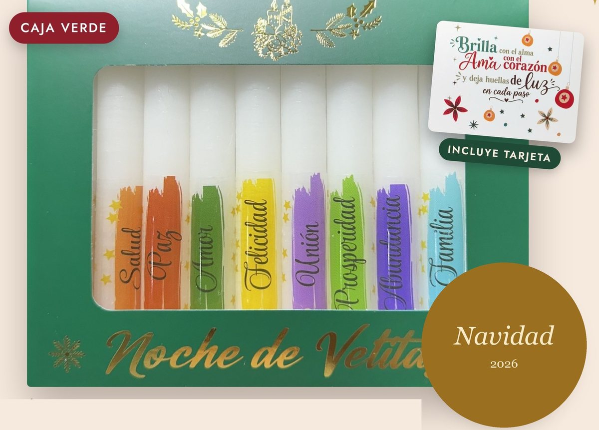 Noche de Velitas · Pinceladas · Caja verde